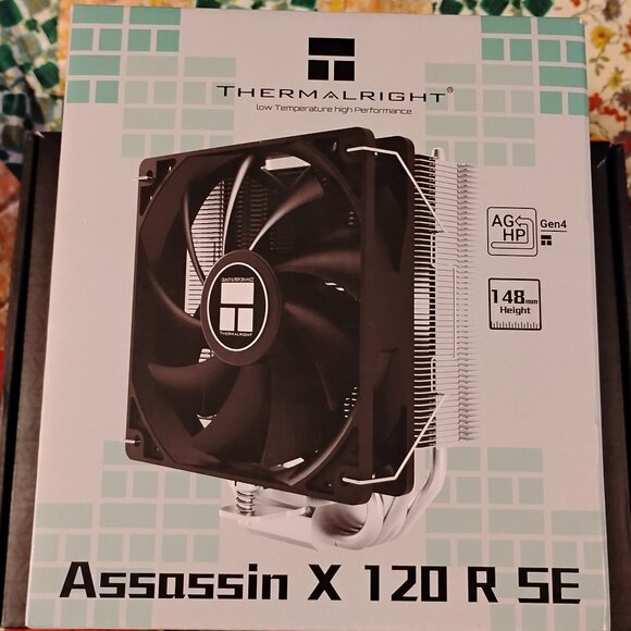 THERMALRIGHT ASSASSIN X 120 R SE BLACK TL-C12C CPU COOLING FAN KIT X0033DMFY NEW - Picture 1 of 5